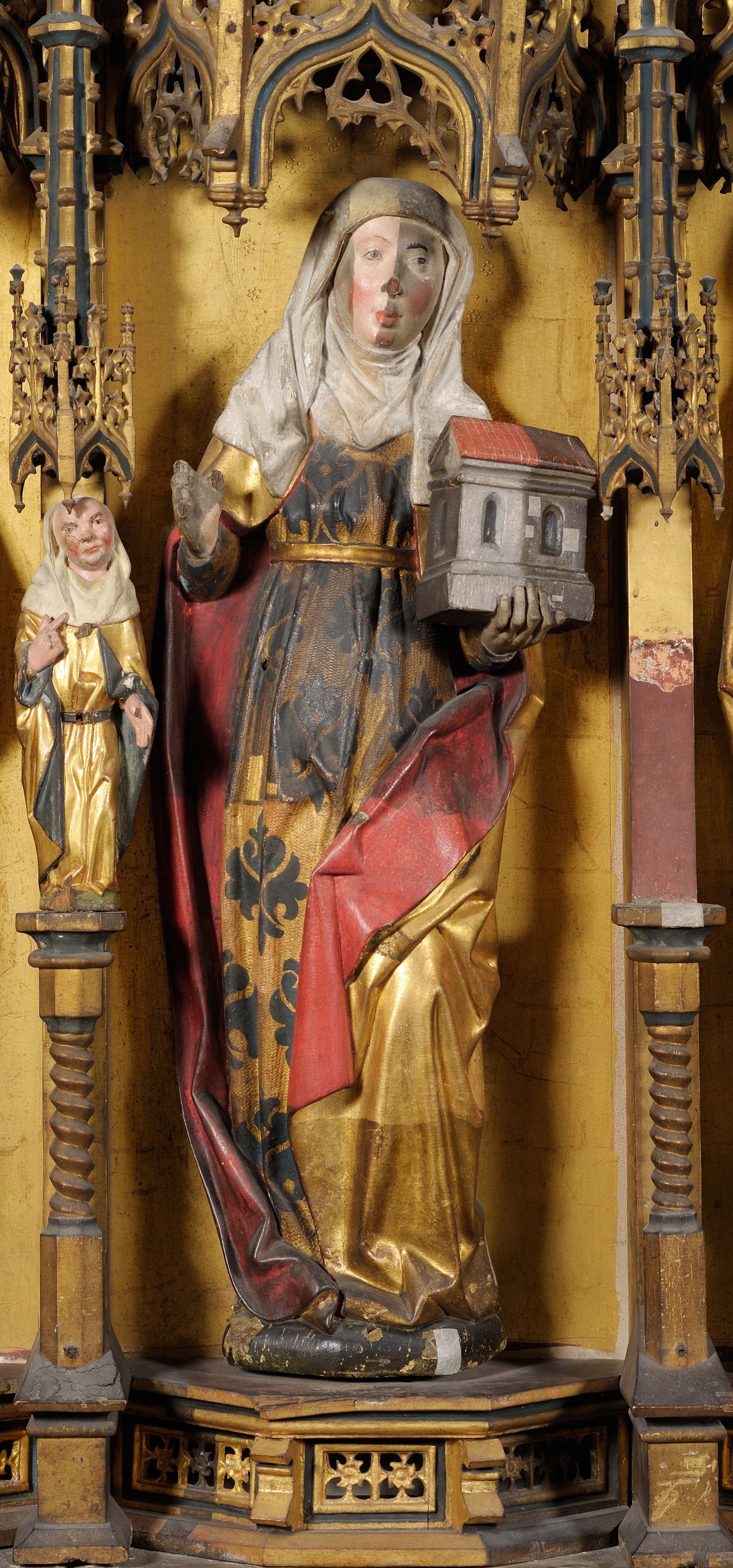 Püha Gertrudi skulptuur on osaliselt konserveerimata.